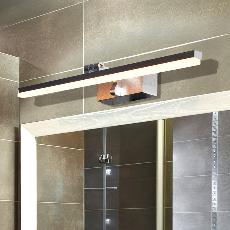 Occero da parete in metallo in metallo lineare Stile moderno 1 illuminazione a supporto a parete a specchio leggero