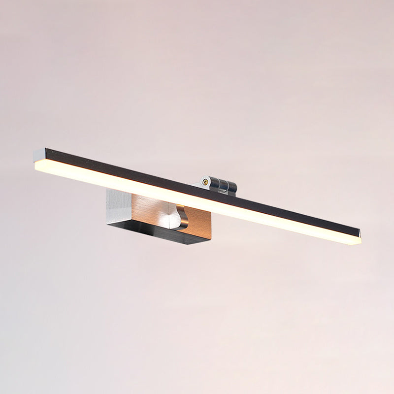 Occero da parete in metallo in metallo lineare Stile moderno 1 illuminazione a supporto a parete a specchio leggero