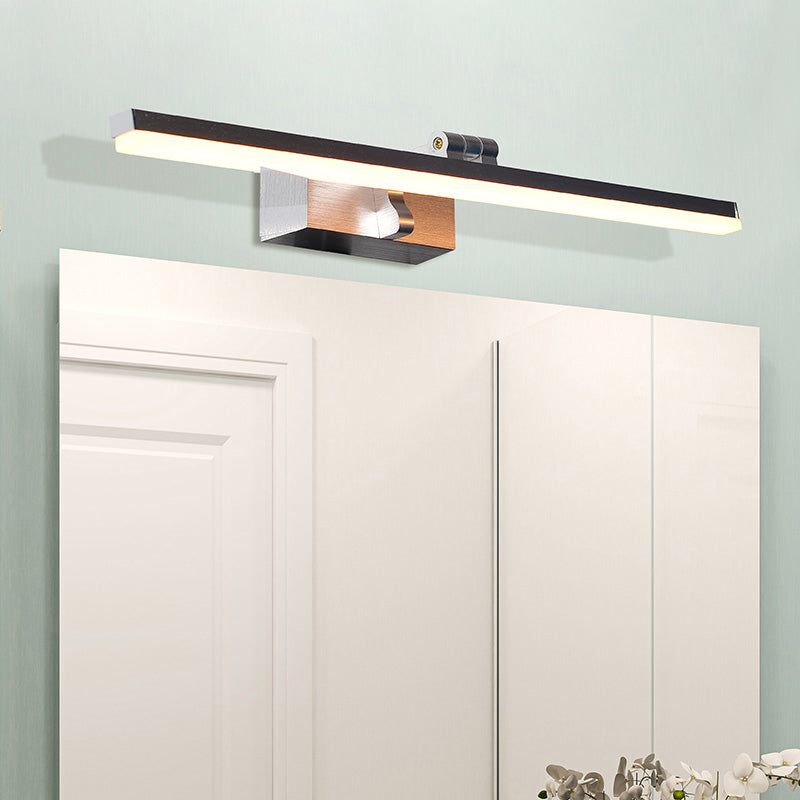 Occero da parete in metallo in metallo lineare Stile moderno 1 illuminazione a supporto a parete a specchio leggero