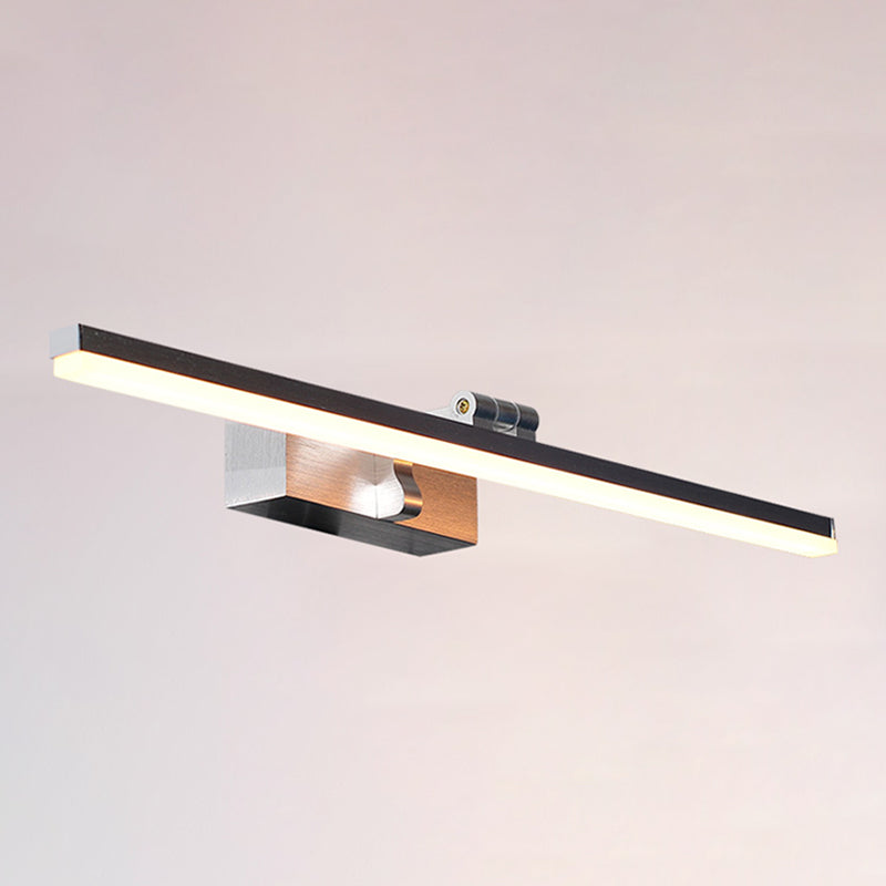 Occero da parete in metallo in metallo lineare Stile moderno 1 illuminazione a supporto a parete a specchio leggero