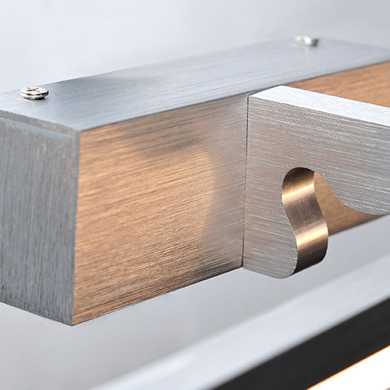 Occero da parete in metallo in metallo lineare Stile moderno 1 illuminazione a supporto a parete a specchio leggero