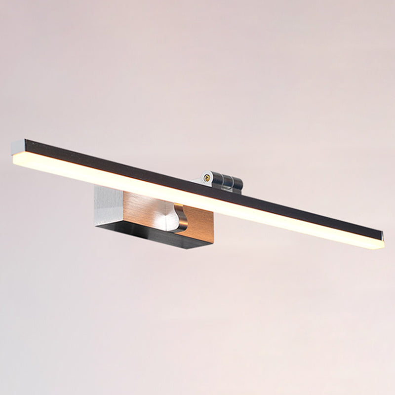 Occero da parete in metallo in metallo lineare Stile moderno 1 illuminazione a supporto a parete a specchio leggero