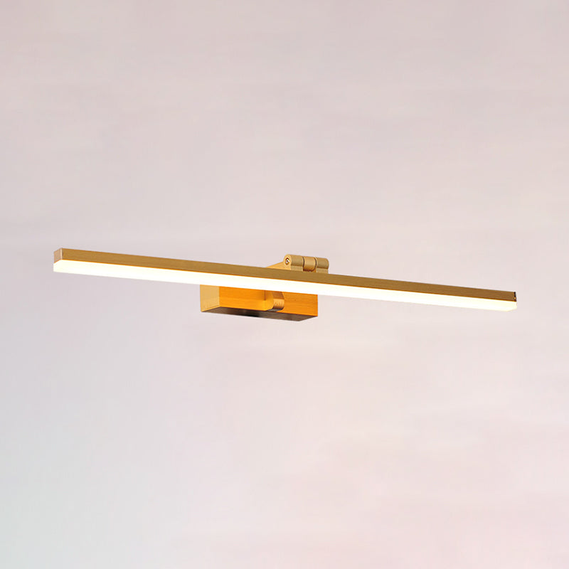 Occero da parete in metallo in metallo lineare Stile moderno 1 illuminazione a supporto a parete a specchio leggero