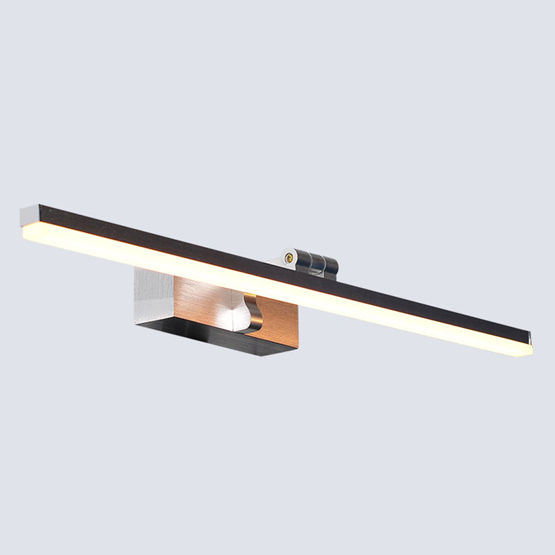Occero da parete in metallo in metallo lineare Stile moderno 1 illuminazione a supporto a parete a specchio leggero