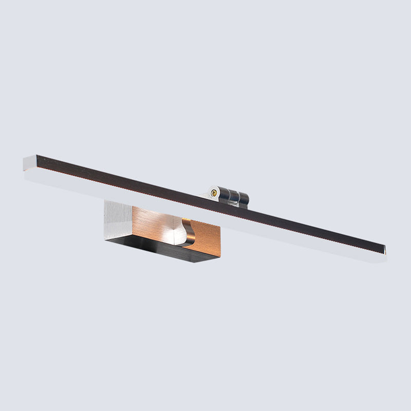Occero da parete in metallo in metallo lineare Stile moderno 1 illuminazione a supporto a parete a specchio leggero
