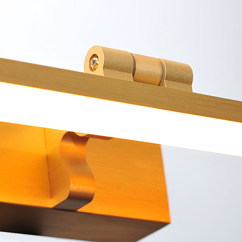Occero da parete in metallo in metallo lineare Stile moderno 1 illuminazione a supporto a parete a specchio leggero