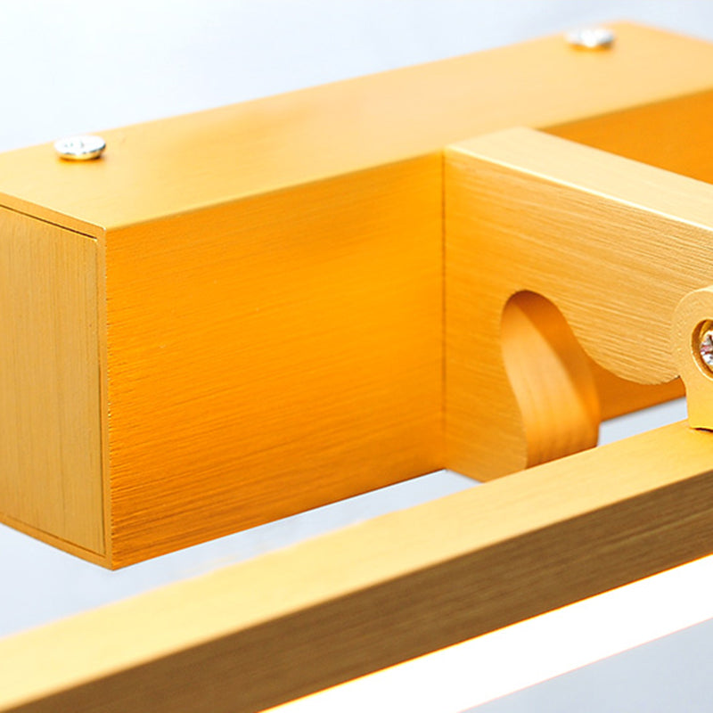 Occero da parete in metallo in metallo lineare Stile moderno 1 illuminazione a supporto a parete a specchio leggero