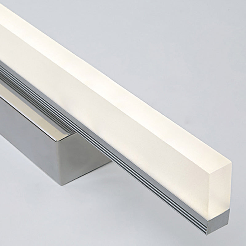 Linear Shade Metal Wall Sconce Modern 1 Light Mirror Wall Mount Light Fixture