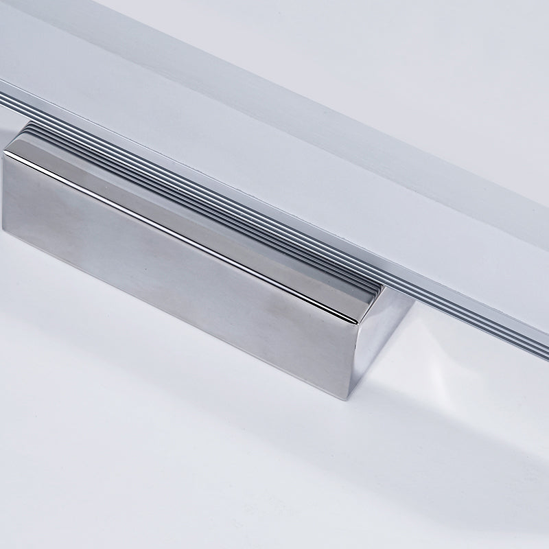 Linear Shade Metal Wall Sconce Modern 1 Light Mirror Wall Mount Light Fixture