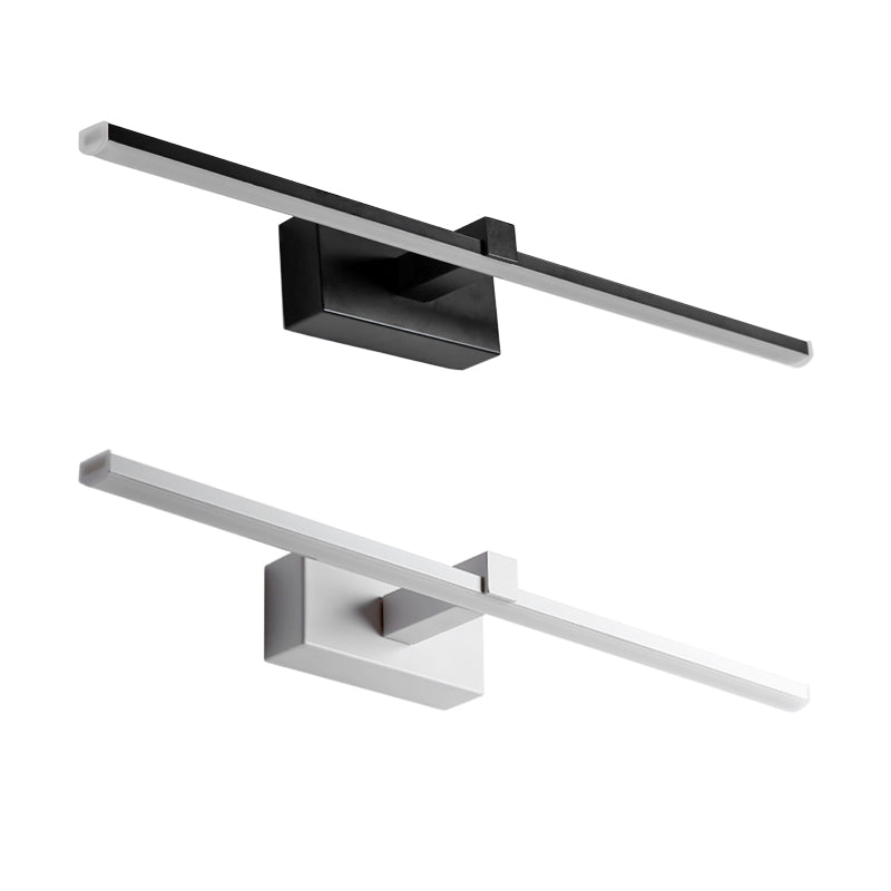 Linear Shade Metal Wall Sconce Lighting Modern 1- Light Mirror Wall Mount Light Fixture