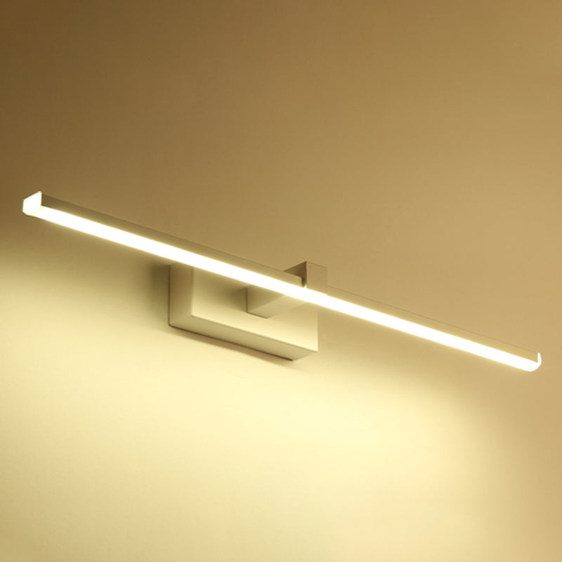 Linear Shade Metal Wall Sconce Lighting Modern 1- Light Mirror Wall Mount Light Fixture
