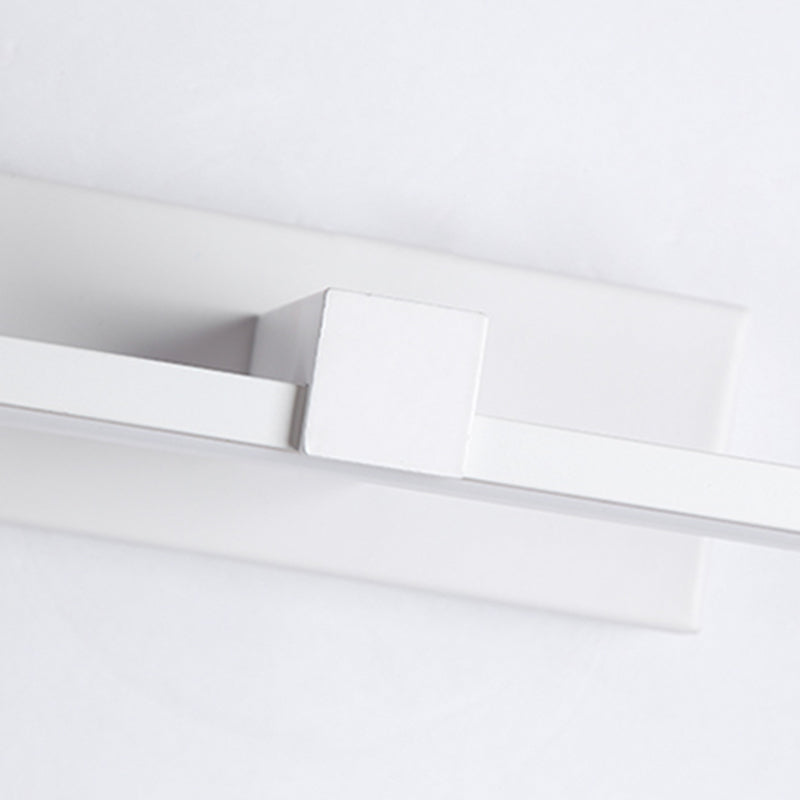 Linear Shade Metal Wall Sconce Lighting Modern 1- Light Mirror Wall Mount Light Fixture