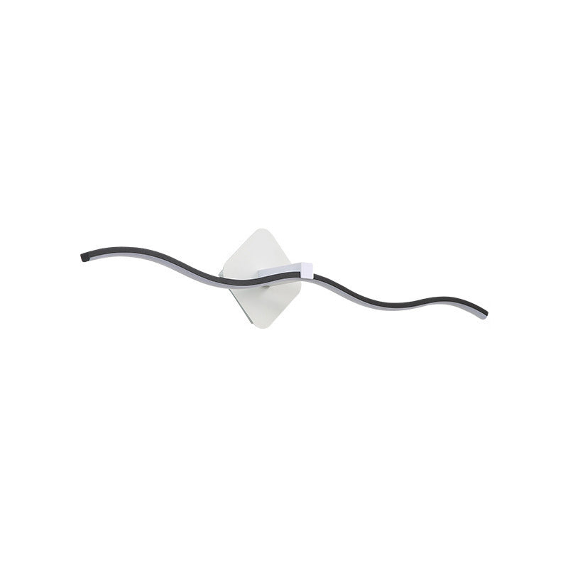 Lámpara de pared de baño de ola LED de metal LED de pared simple montada en la pared