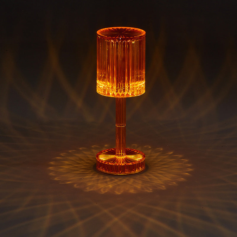 Lampes de table de nuit géométrique en verre de style moderne.