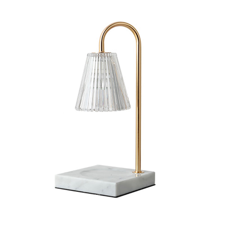 1 tavolo da cono leggero leggero lampada da tavolo in vetro in stile moderno, aromaterapia non inclusa