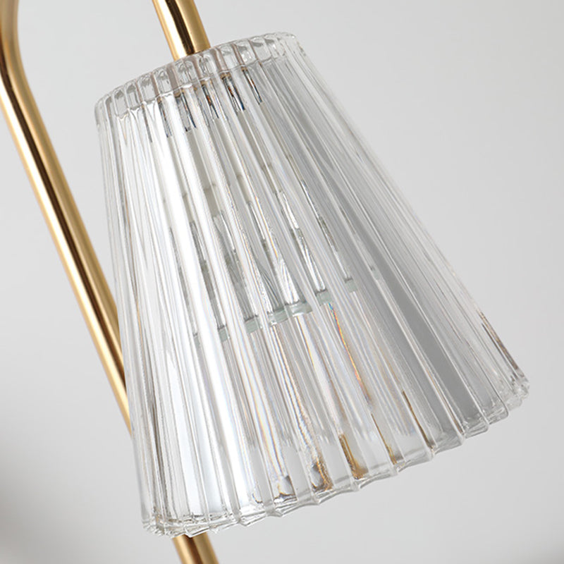 1 tavolo da cono leggero leggero lampada da tavolo in vetro in stile moderno, aromaterapia non inclusa