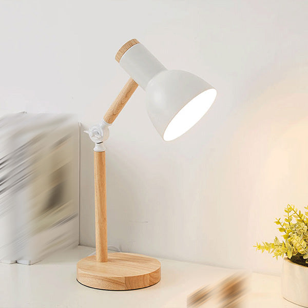 Lampe de table en forme de tambour de style moderne allumant la lampe de table en métal à 1 lumière pour la chambre à coucher