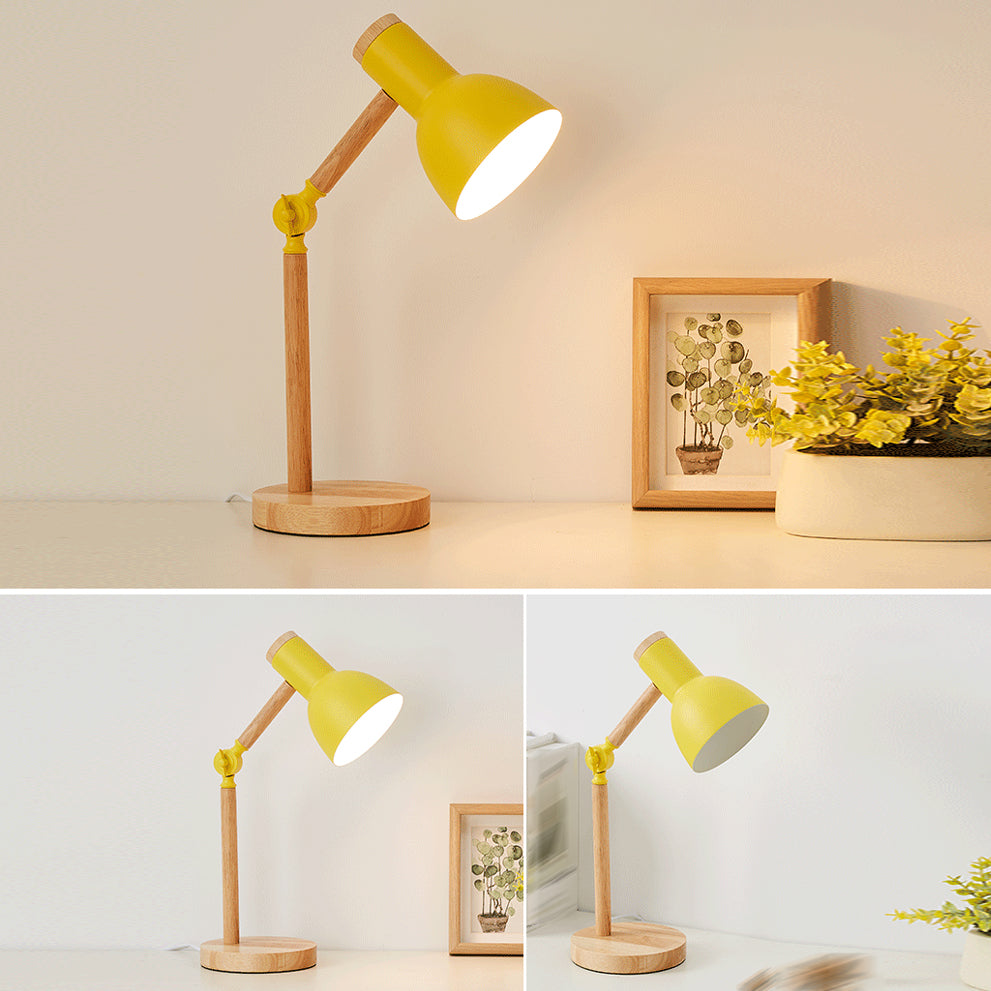 Lampe de table en forme de tambour de style moderne allumant la lampe de table en métal à 1 lumière pour la chambre à coucher