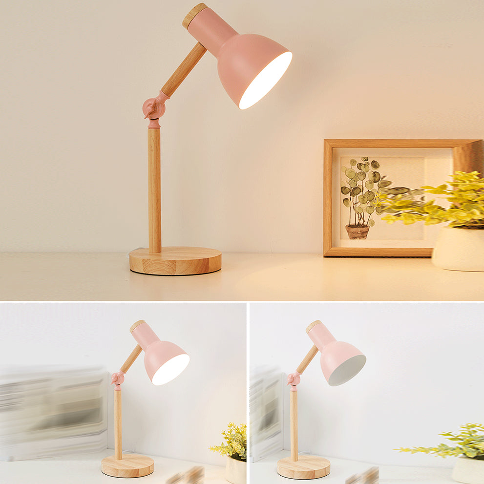 Lampe de table en forme de tambour de style moderne allumant la lampe de table en métal à 1 lumière pour la chambre à coucher