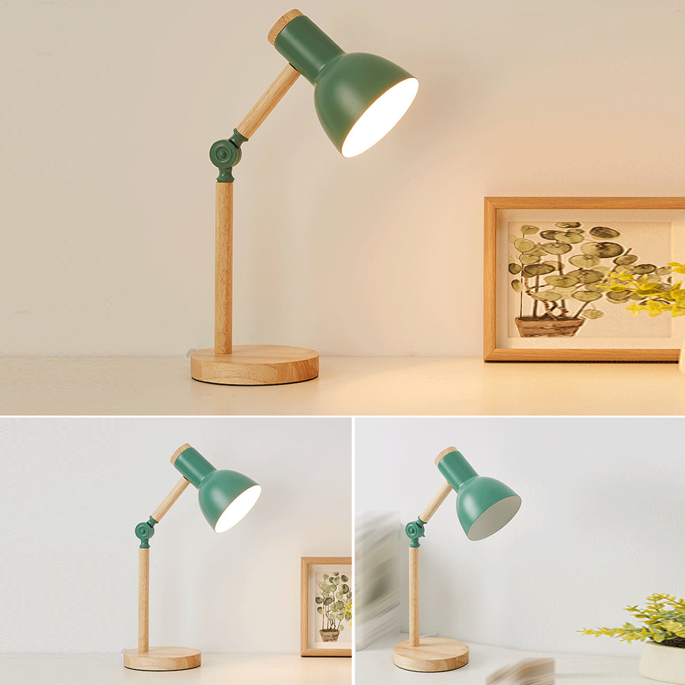 Lampe de table en forme de tambour de style moderne allumant la lampe de table en métal à 1 lumière pour la chambre à coucher