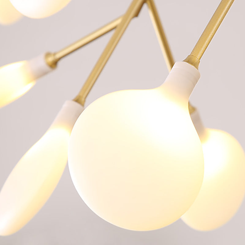 Chandelier de la branche lustre moderne Lumière de lustre en or pour le salon