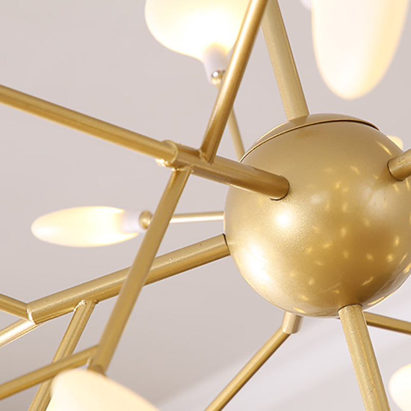 Chandelier de la branche lustre moderne Lumière de lustre en or pour le salon