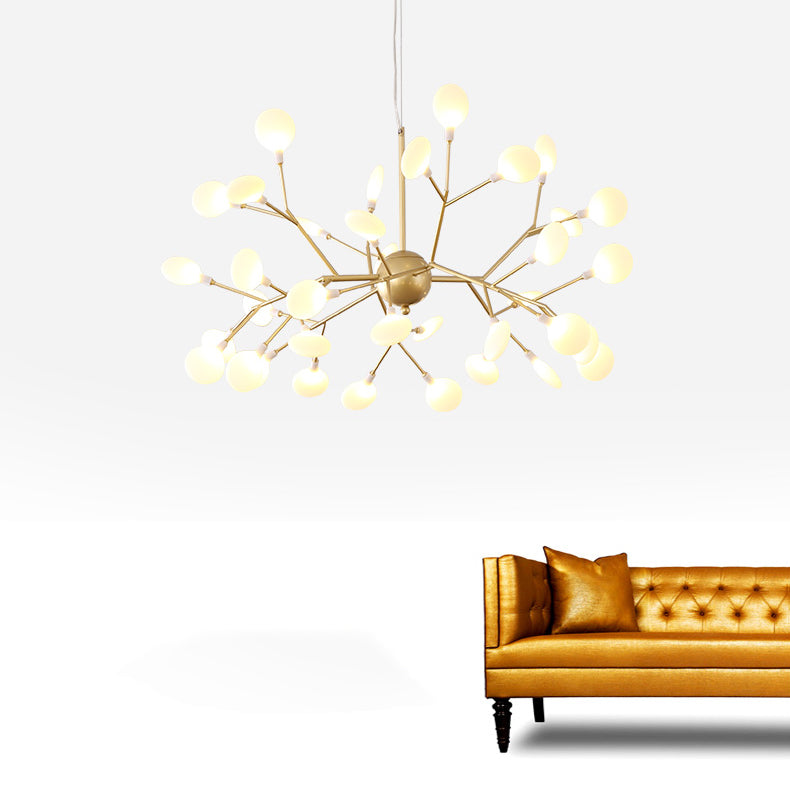 Zweig Form Kronleuchter moderner Glühen Kronleuchter Licht in Gold für Wohnzimmer