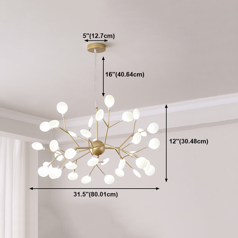 Zweig Form Kronleuchter moderner Glühen Kronleuchter Licht in Gold für Wohnzimmer