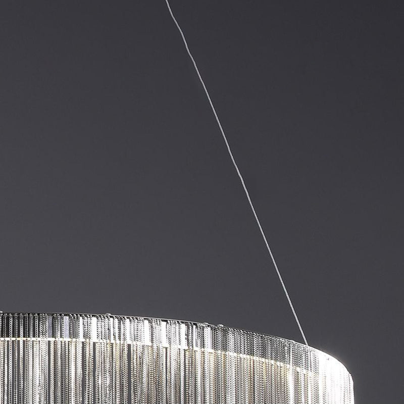 Metal Cylindrical Shape Chandelier Style moderne Multi 1 Lumière Lumière Lumière pour la chambre