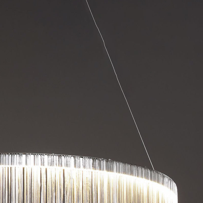 Metal Cylindrical Shape Chandelier Style moderne Multi 1 Lumière Lumière Lumière pour la chambre