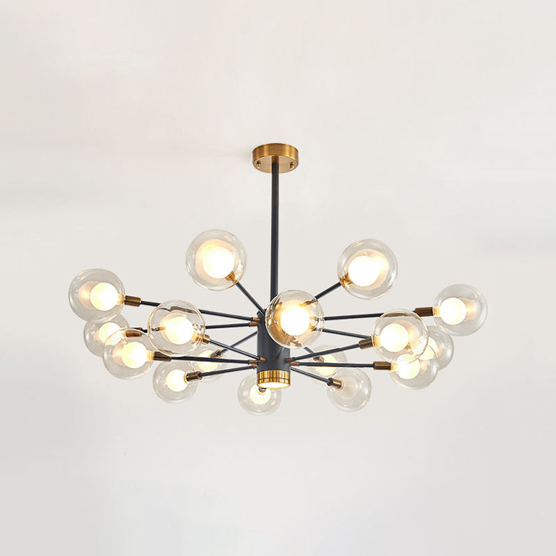 Forme sphérique Chandelier Light Modern Style Glass Multi Light Prowing Lamping pour chambre à coucher