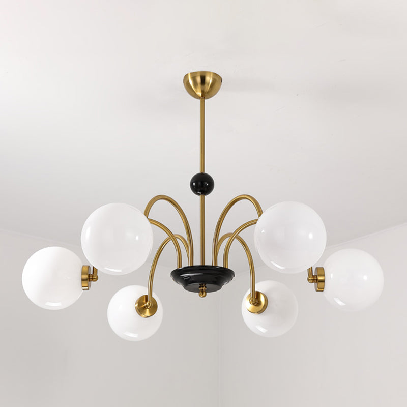 Lámpara de colgante de luz de vidrio de estilo esférico de forma moderna para comedor para comedor