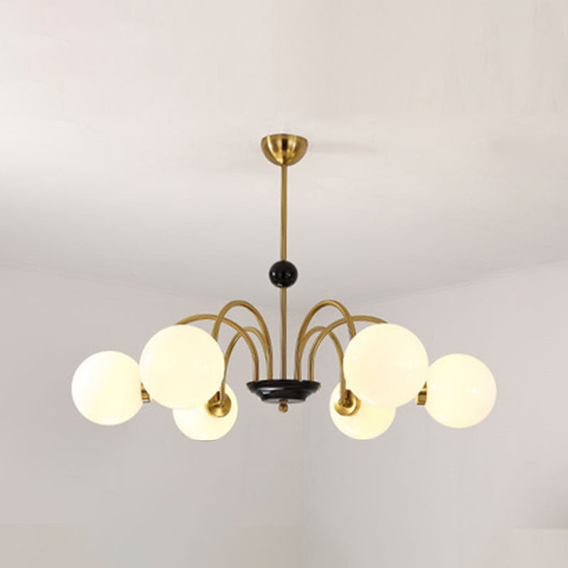 Lámpara de colgante de luz de vidrio de estilo esférico de forma moderna para comedor para comedor