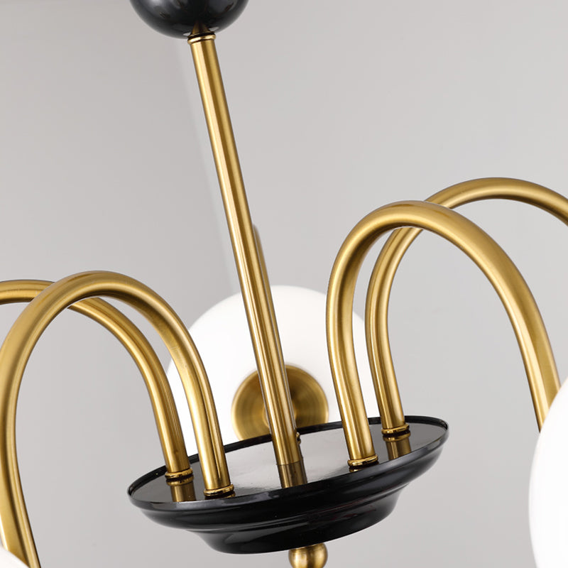 Lámpara de colgante de luz de vidrio de estilo esférico de forma moderna para comedor para comedor