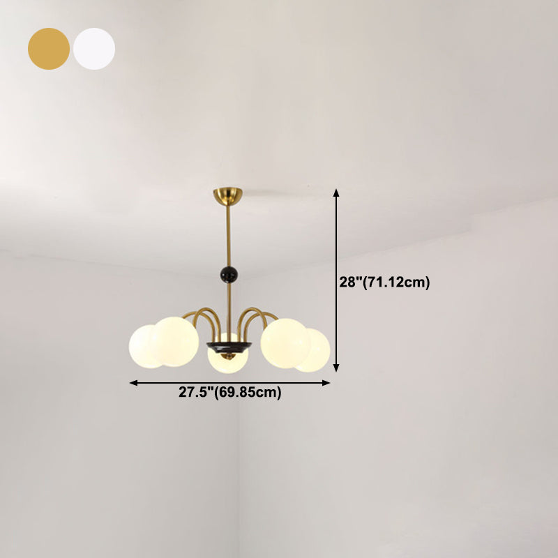 Lámpara de colgante de luz de vidrio de estilo esférico de forma moderna para comedor para comedor