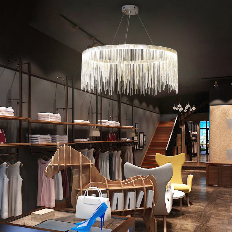 Lámpara de colgante de luz de lámpara cilíndrica de estilo moderno 1 lámpara colgante de luz para dormitorio