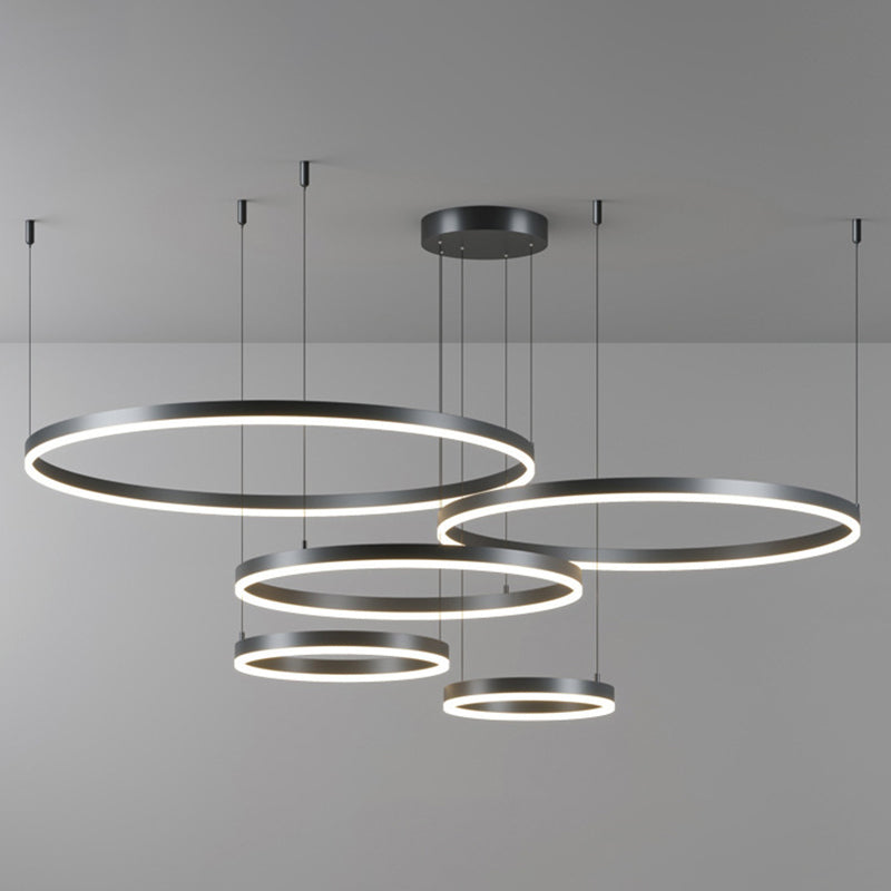 Unique Shape Chandelier Modern Style Metal Multi Light Hanging Lamp for Bedroom