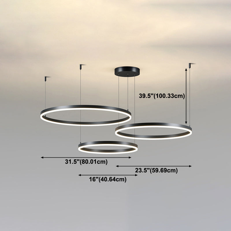 Unique Shape Chandelier Modern Style Metal Multi Light Hanging Lamp for Bedroom