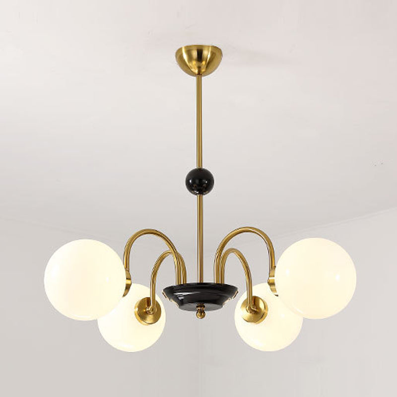 Lustre en lustre sphérique simplicité de style lustre en verre
