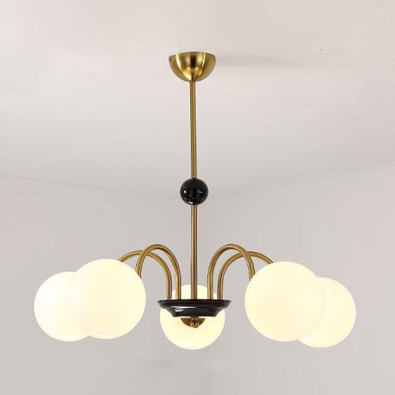 Lustre en lustre sphérique simplicité de style lustre en verre