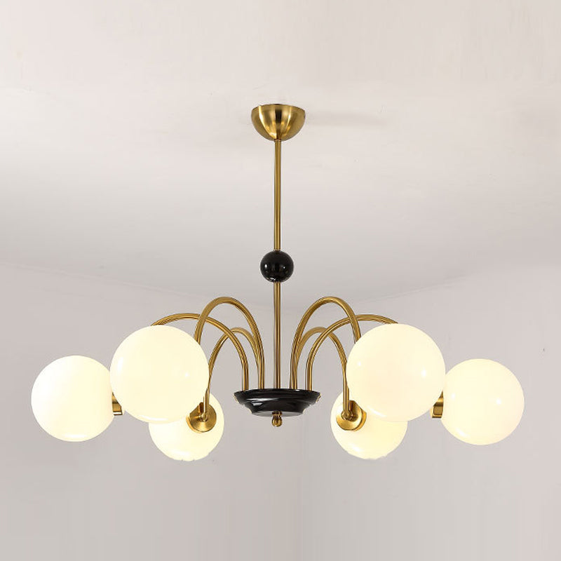 Lustre en lustre sphérique simplicité de style lustre en verre