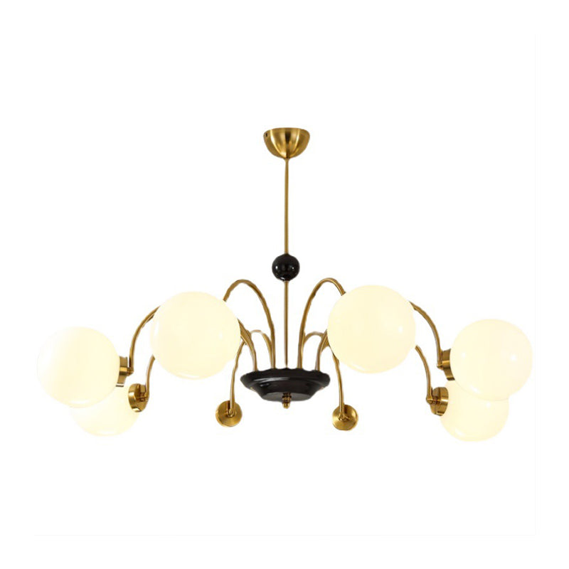 Lustre en lustre sphérique simplicité de style lustre en verre