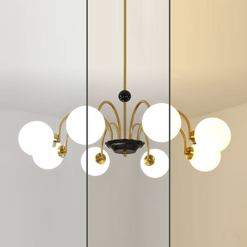 Lustre en lustre sphérique simplicité de style lustre en verre