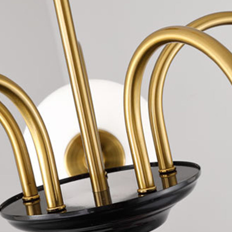 Lustre en lustre sphérique simplicité de style lustre en verre