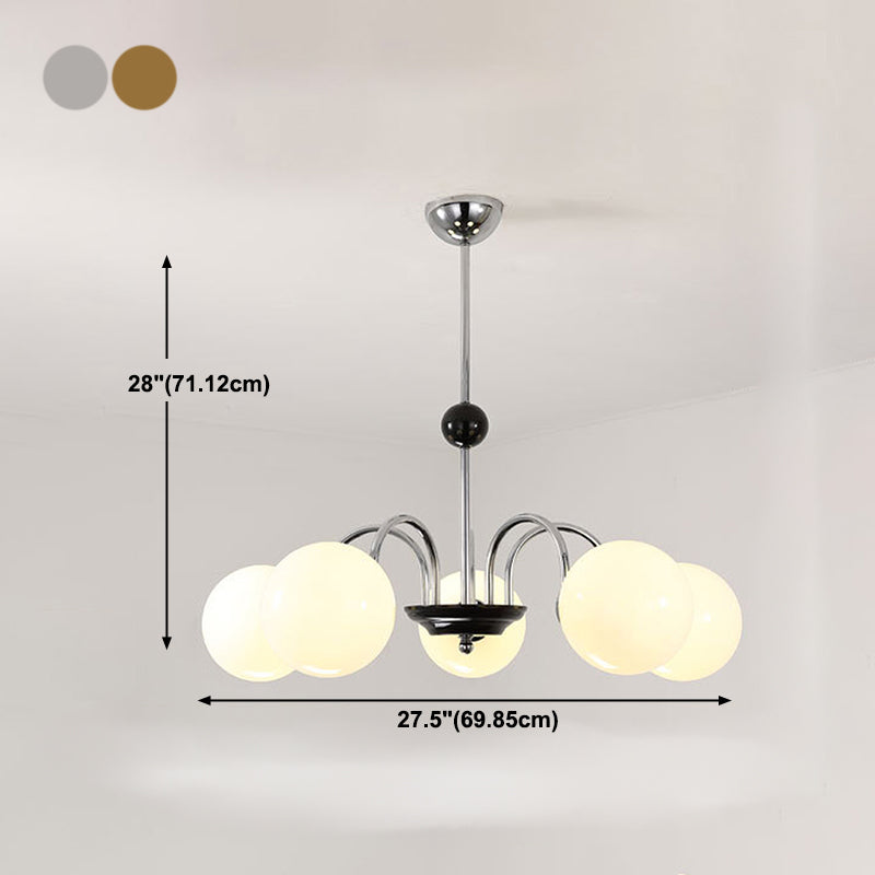 Lustre en lustre sphérique simplicité de style lustre en verre