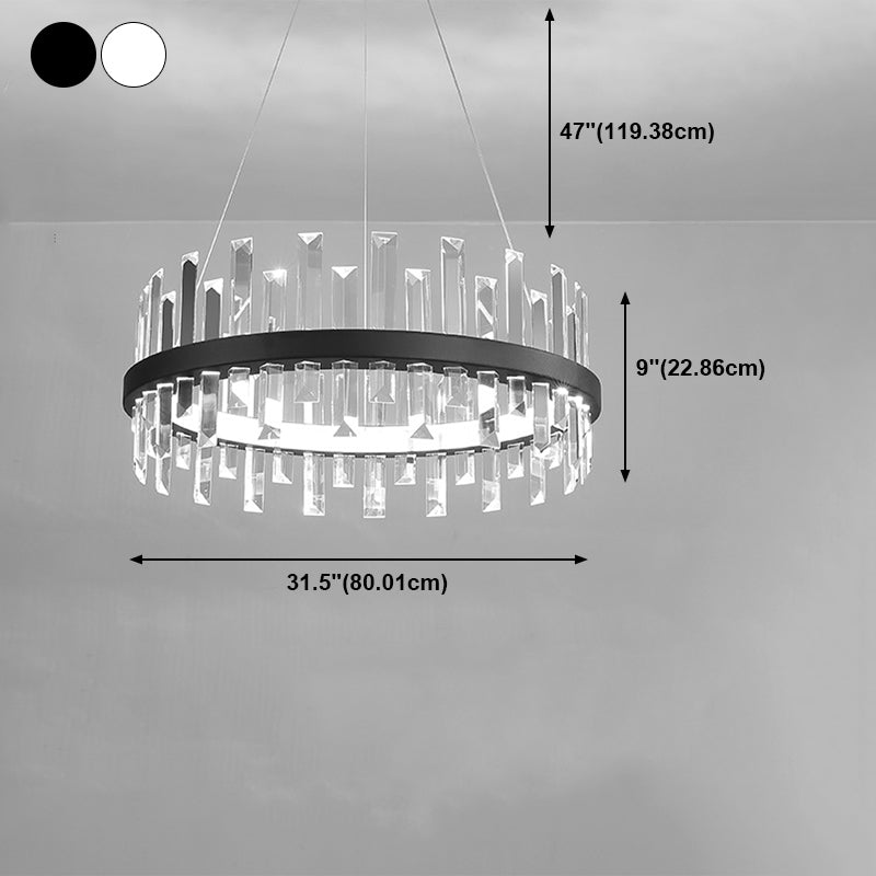 Lumière de lustre en cristal moderne LED PENDANT 1-LIGHT pour le salon