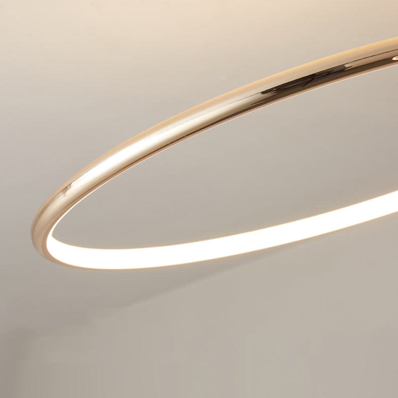 Lustres circulaires multiples modernes Restaurant du lustre en or suspendu