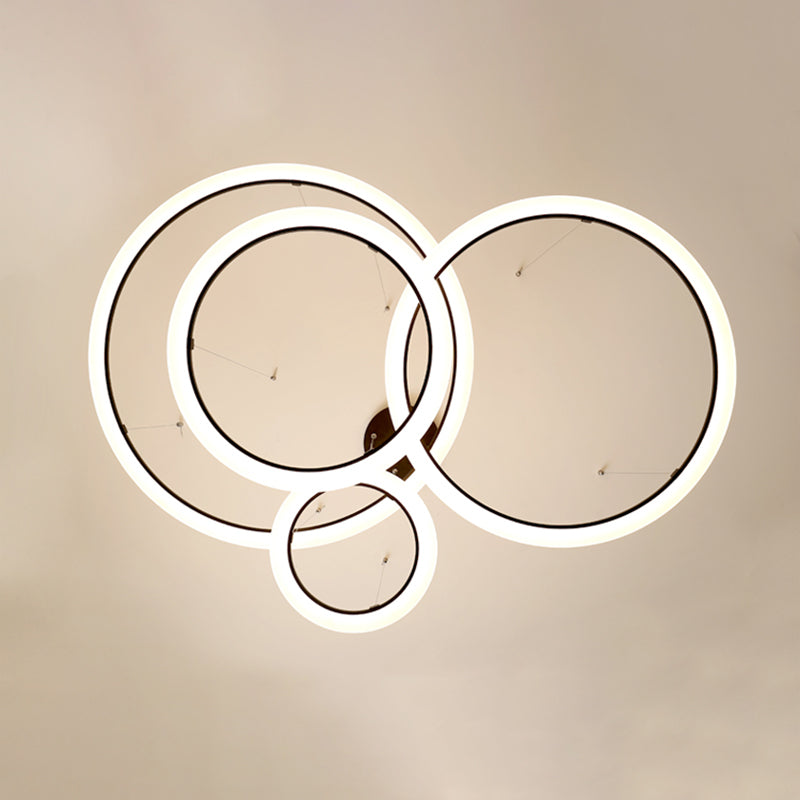 Restaurante de lámparas de lámparas de araña circulares negras contemporáneas