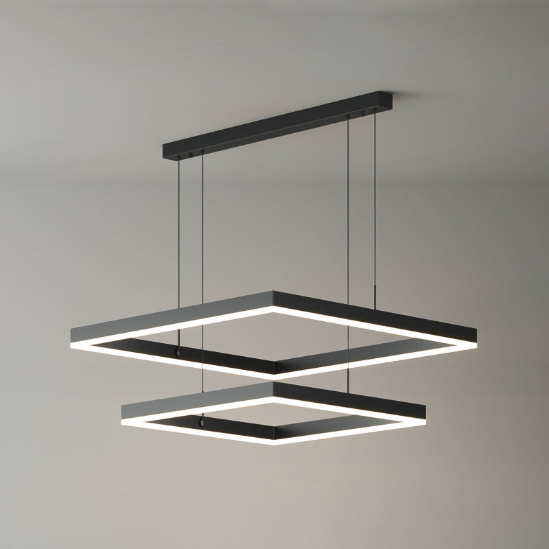 Lámparas de lámparas cuadradas de varios niveles Restaurante moderno