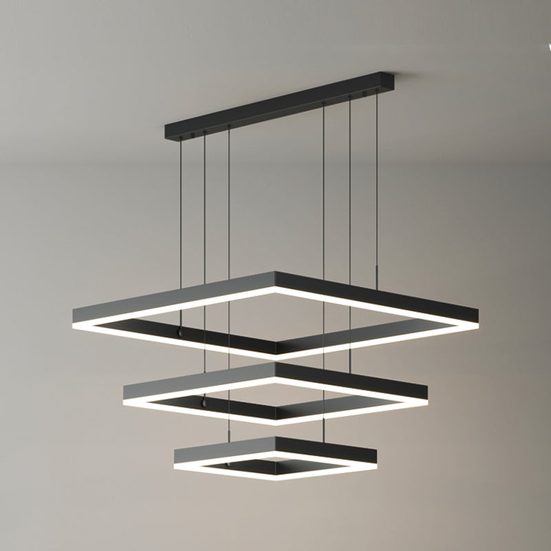 Lámparas de lámparas cuadradas de varios niveles Restaurante moderno